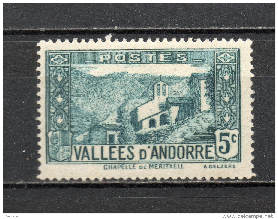 ANDORRE N° 27  NEUF AVEC CHARNIERE COTE 1.00€   PAYSAGE CHAPELLE - Unused Stamps