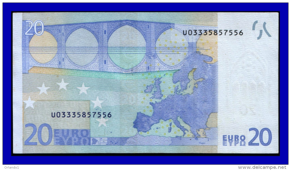 20 EURO "U" FRANCE  Firma DUISENBERG L012 C1 CIRCULATED - 20 Euro