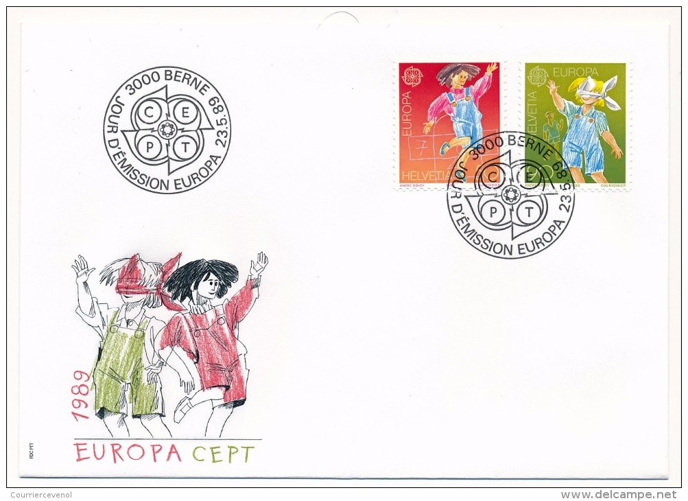 SUISSE -  FDC 1989 - EUROPA - 3 Enveloppes ( 2 Séries ) - FDC