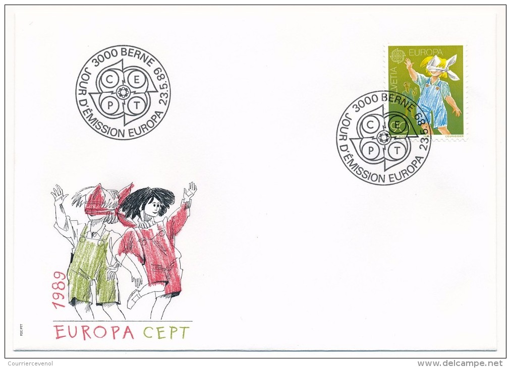 SUISSE -  FDC 1989 - EUROPA - 3 Enveloppes ( 2 Séries ) - FDC