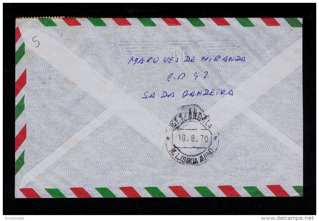 SÁ DA BANDEIRA Angola Cover 1970 Architecture Monuments "Fatima Basilica" + Additional "POVOAMENTO" Portugal Sp4274 - Eglises Et Cathédrales