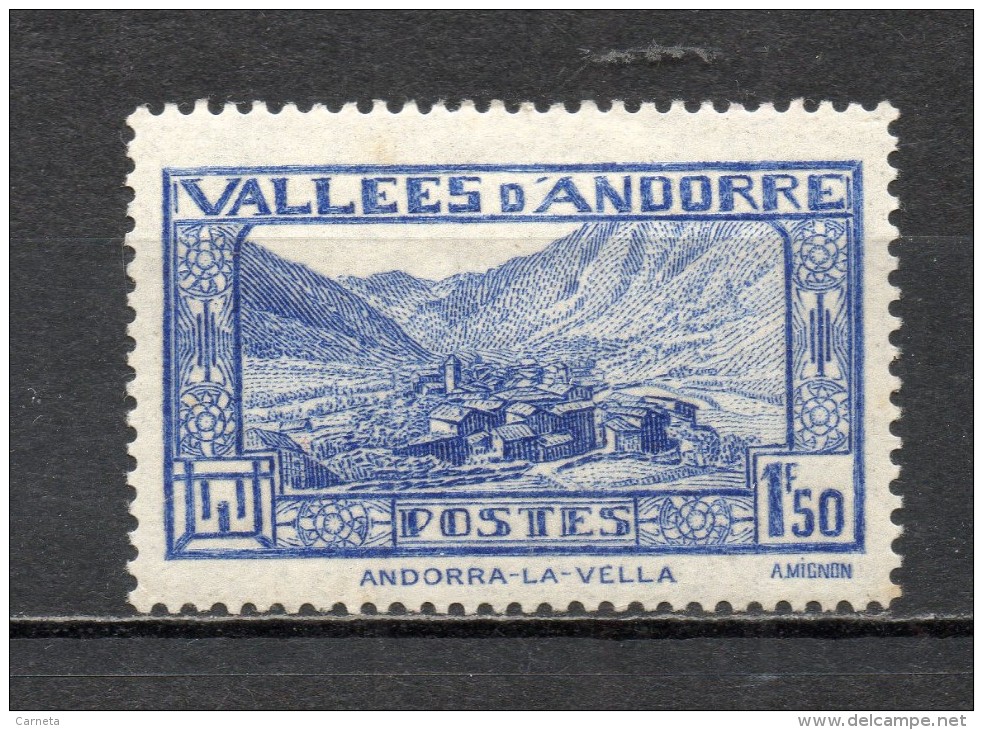 ANDORRE N° 40  NEUF AVEC CHARNIERE COTE 25.00€   PAYSAGE - Unused Stamps