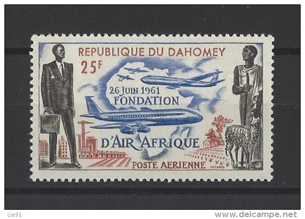 DAHOMEY . YT  PA 21  Neuf **  Fondation De La Compagnie Air Afrique  1962 - Benin – Dahomey (1960-...)