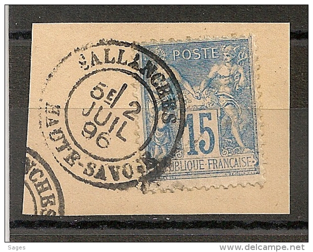 15c SAGE SALLANCHES Haute Savoie. - 1876-1898 Sage (Type II)