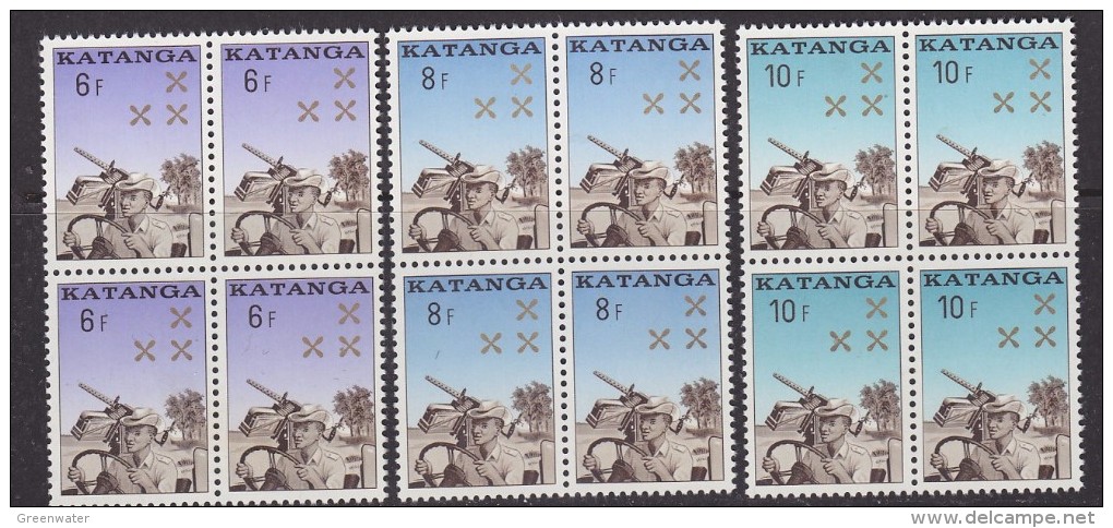 Katanga 1962 Katangese Gendarmerie 3w Bl Van 4 ** Mnh (32959) - Katanga