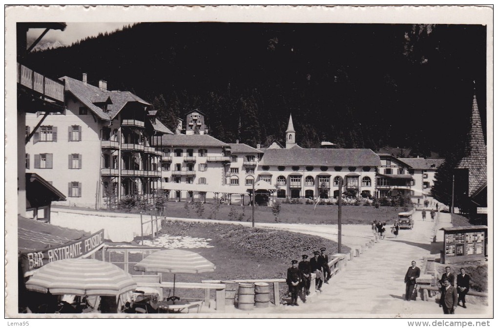 MADONNA DI CAMPIGLIO ANNO 1936 DETTAGLI DEL CENTRO ANIMATA VIAGGIATA FTO PICCOLO - Trento