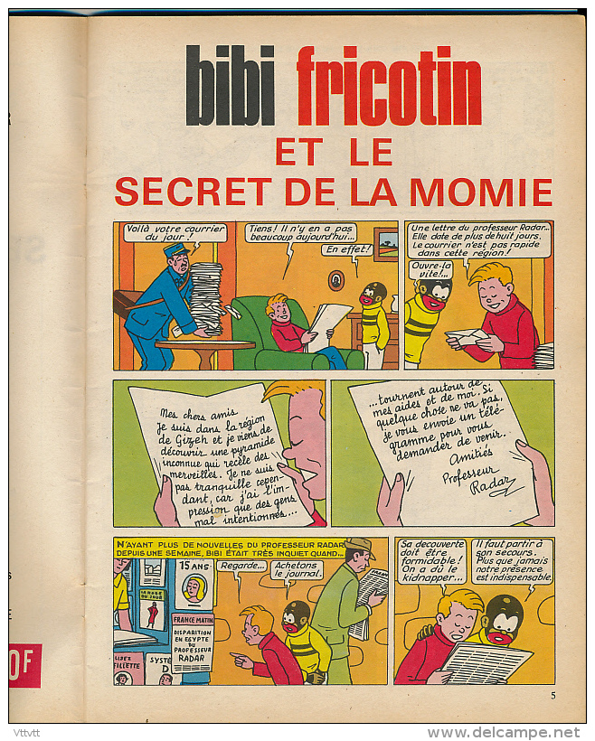 BIBI FRICOTIN ET LE SECRET DE LA MOMIE, Montaubert-Lacroix, N° 53 (1975), Société Parisienne D´Edition - Bibi Fricotin