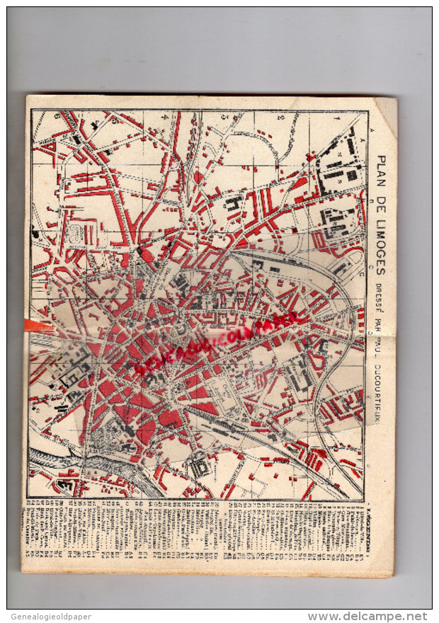 87 - LIMOGES ET SES ENVIRONS- SUPERBE GUIDE DU VOYAGEUR- DUCOURTIEUX & GOUT-1909- - Dépliants Touristiques