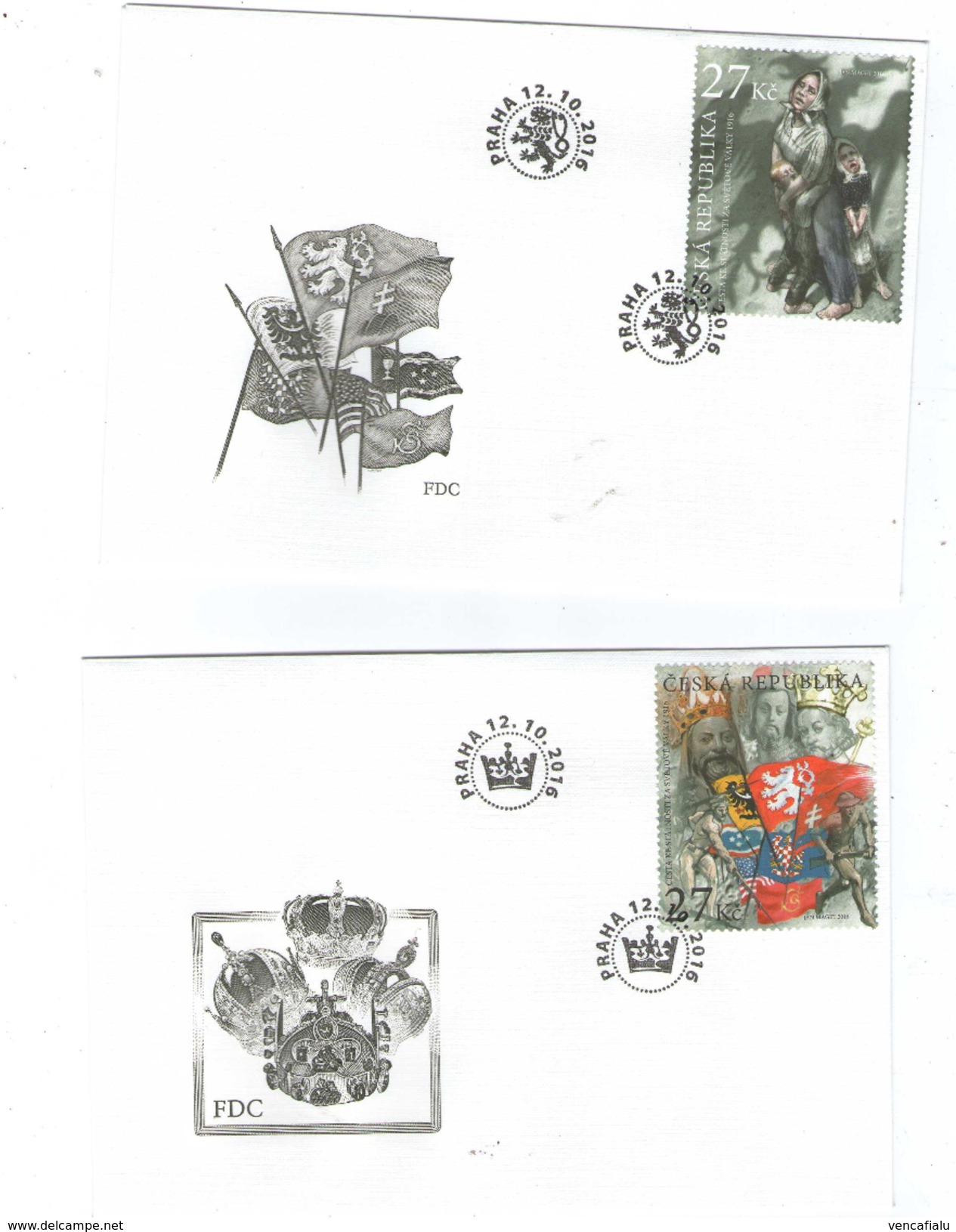 Year 2016 - I. World War, Set Of 2 FDC´s - FDC