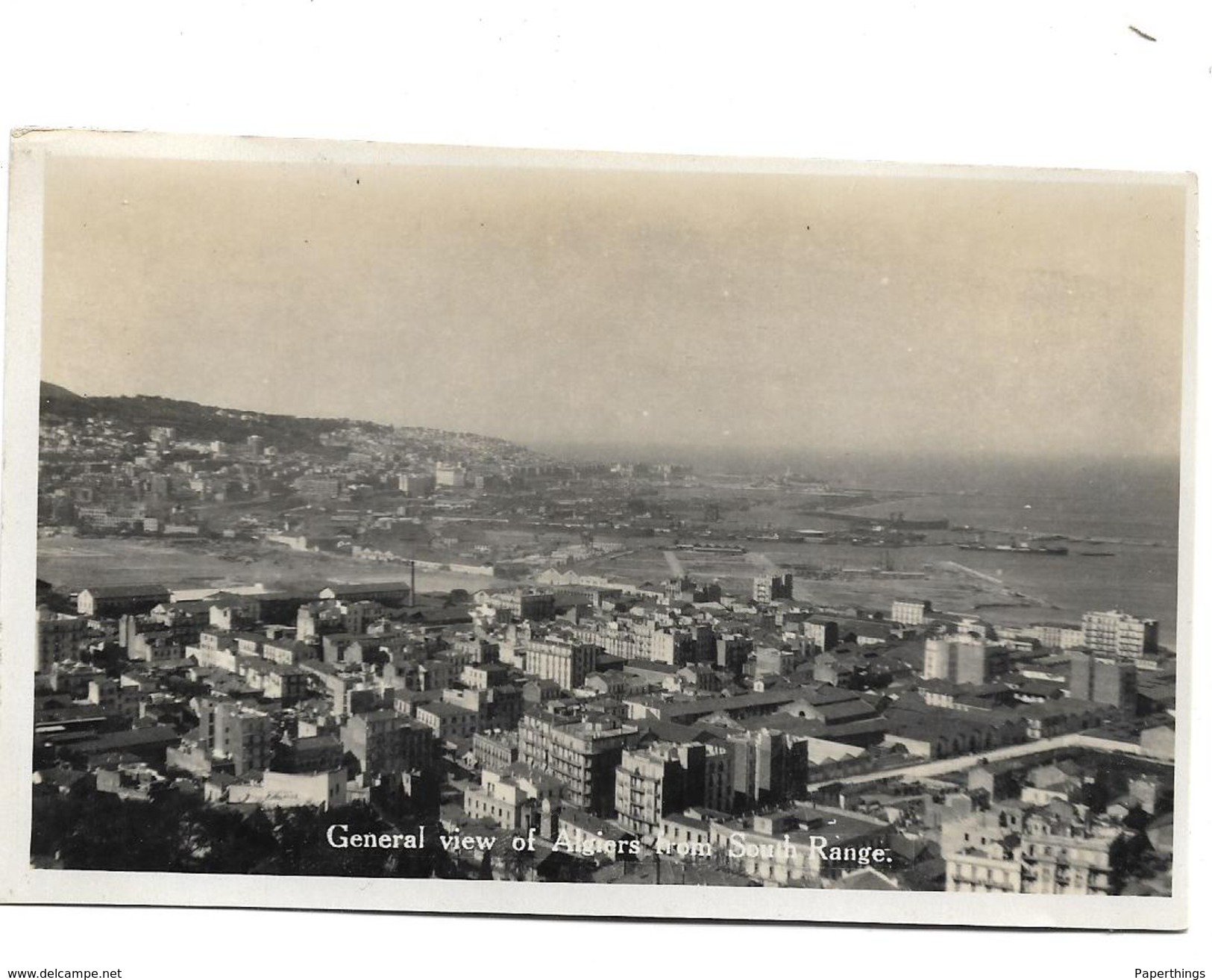 EARLY REAL PHOTO POSTCARD, General View Of Algiers From South Range, Algeria - Alger