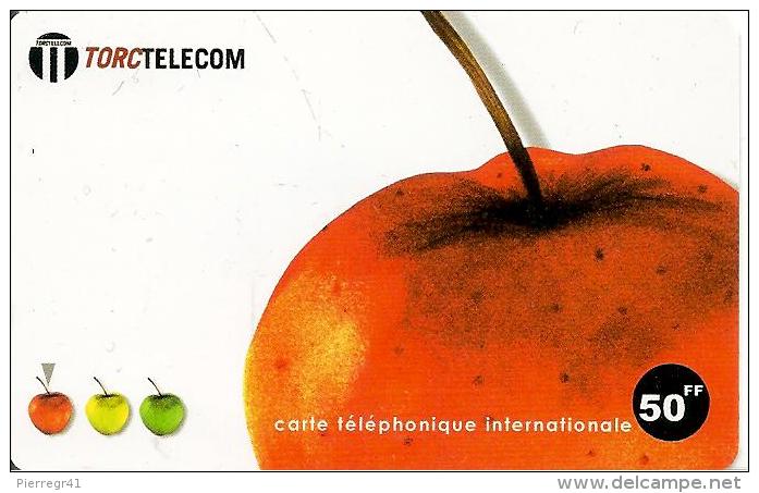 CARTE§-PREPAYEE--50FF- TORC-TELECOM-POMME-V°Sans Date -TIRAGE 35000-ex-Plastic Fin TBE- - Autres & Non Classés