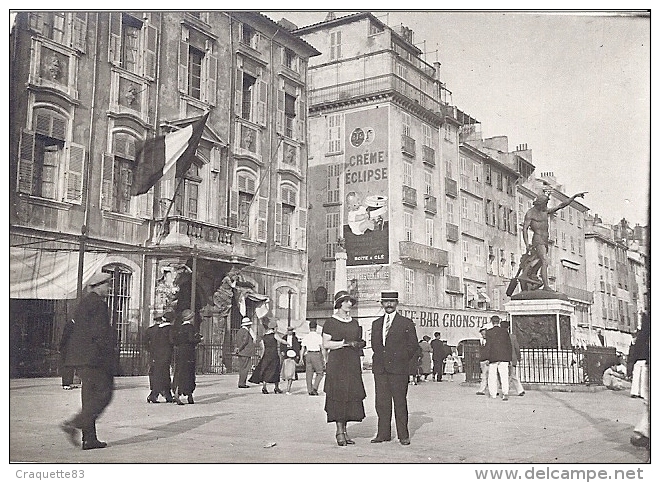 TOULON  LE PORT  QUAI CRONSTADT  -CUVERVILLE -  PUB "CREME ELLIPSE"    Environ 1930  8X6cm - Lieux