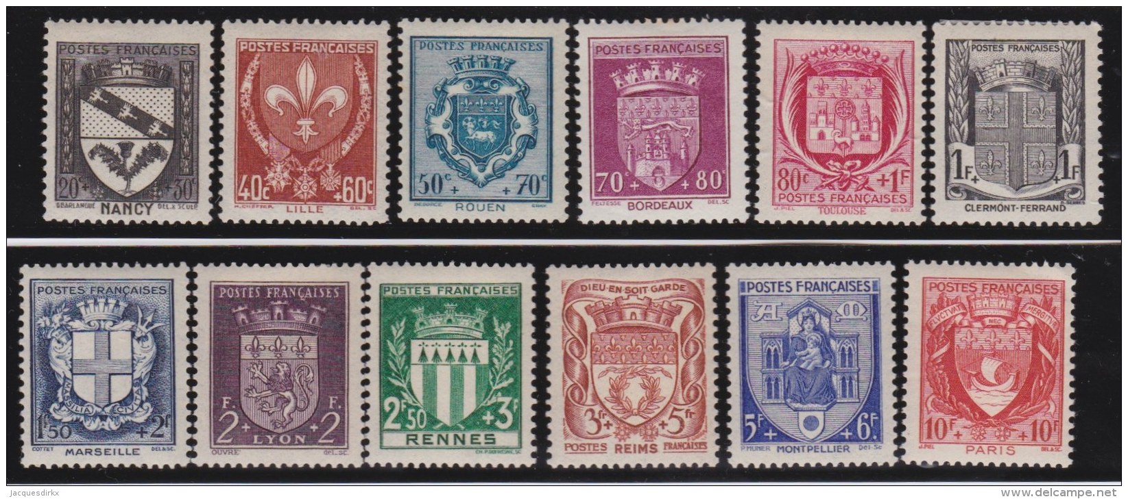 France   .     Yvert   .     526/537       .      *           .          Neuf Avec Charniere .  /   .   Mint-hinged - Unused Stamps