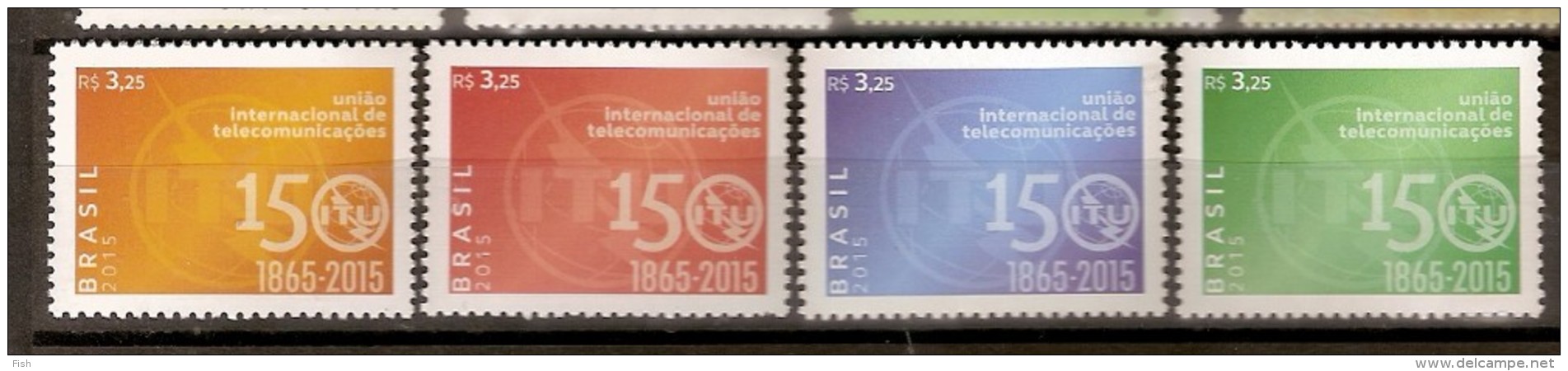 Brazil ** & U.P.U  International Telecommunication Union 2015 (6743) - Nuovi