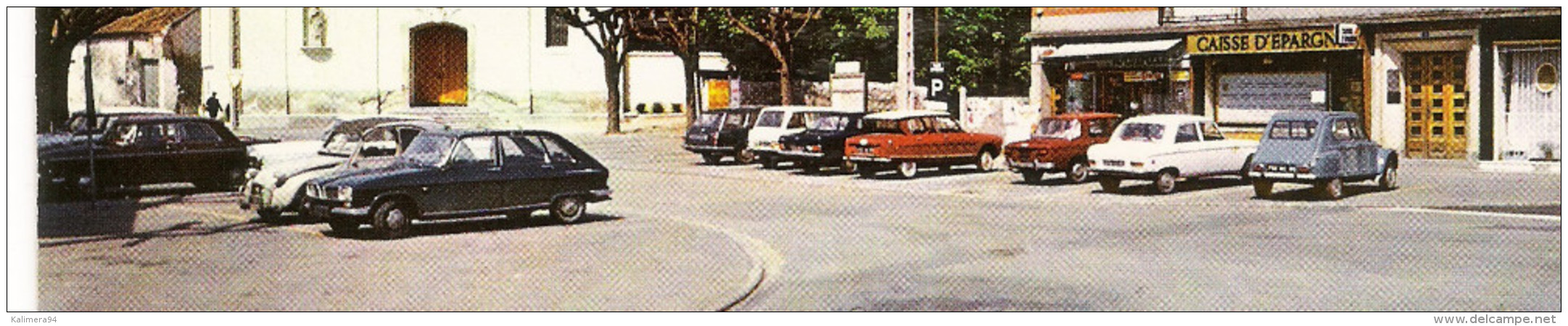 SOISY-sous-MONTMORENCY / PLACE  DE  L' EGLISE ( Automobiles Années 60-70 : 2CV CITROËN + RENAULT R16 + PEUGEOT ) - Soisy-sous-Montmorency