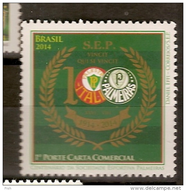 Brazil ** & Centenary Of Sports Palmeiras Club 2014 (4567) - Nuovi