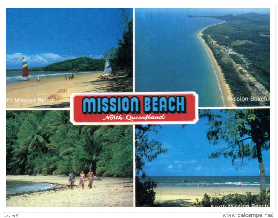 (326) Australia - QLD - Mission Beach (with Stamp At Back Of Edge Of Card) - Great Barrier Reef