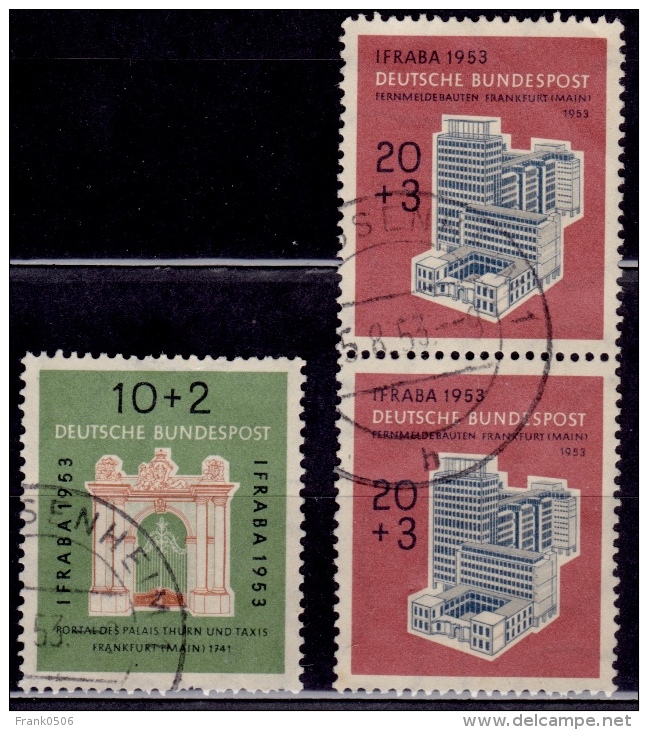 Germany 1953, IFRABA -Int'l. Stamp Exhibit- Frankfurt, Sc#B332,334, Used - Gebraucht