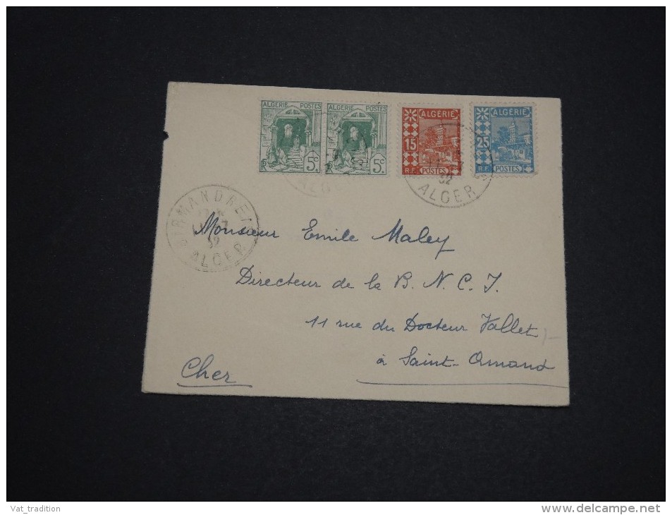 FRANCE / ALGÉRIE - Enveloppe De Alger Pour La France En 1932 , Affranchissement Plaisant - A Voir - L 4644 - Lettres & Documents