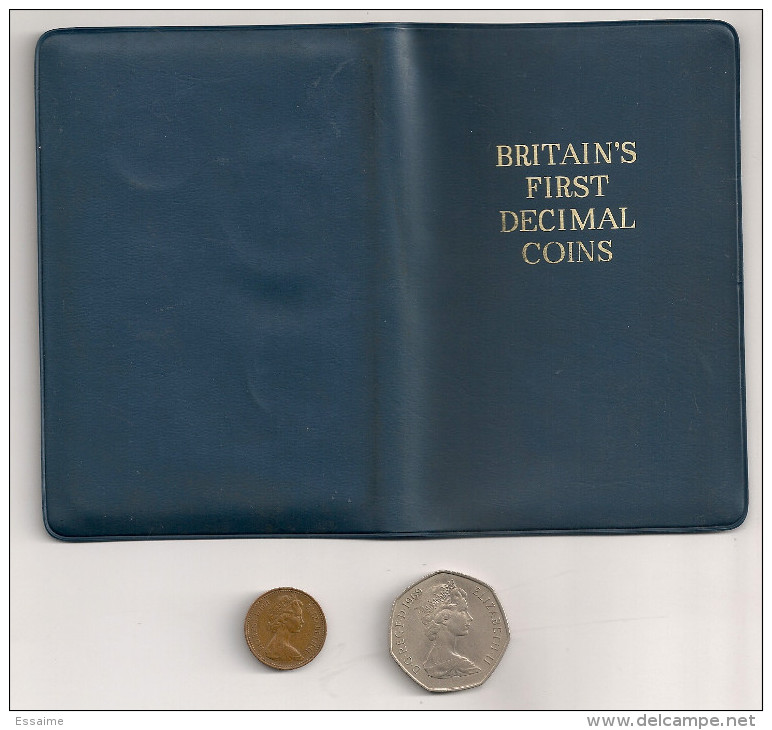 Britain's First Decimal Coins : Set De 5 Pièces 1968-1971 Avec La Pochette + 50p 1969 Et 1p 1971. New Pence - Altri & Non Classificati