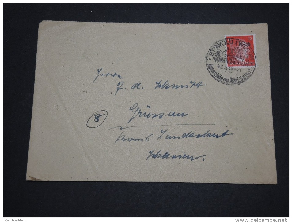 ALLEMAGNE - Oblitération De St Avold En 1944 Sur Enveloppe - A Voir - L 4658 - Lettres & Documents