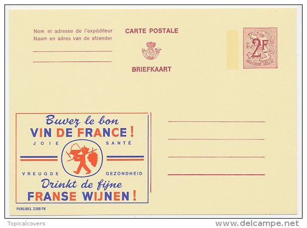 Publibel - Postal Stationery Belgium 1968 Wine - Wein & Alkohol