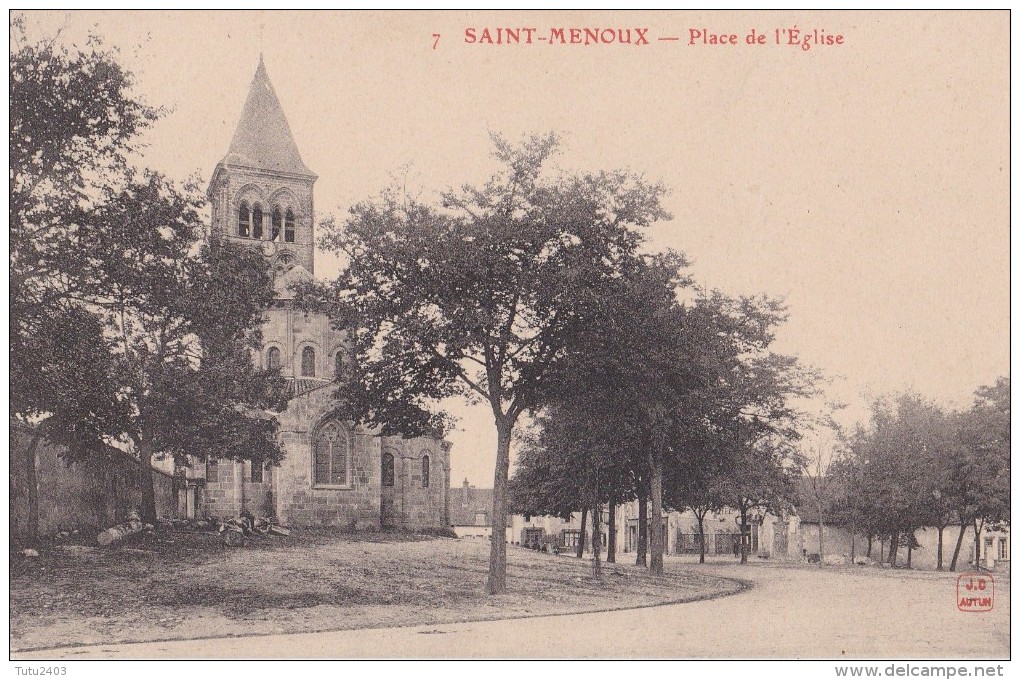 7 SAINT MENOUX                        Place De L'eglise - Andere & Zonder Classificatie