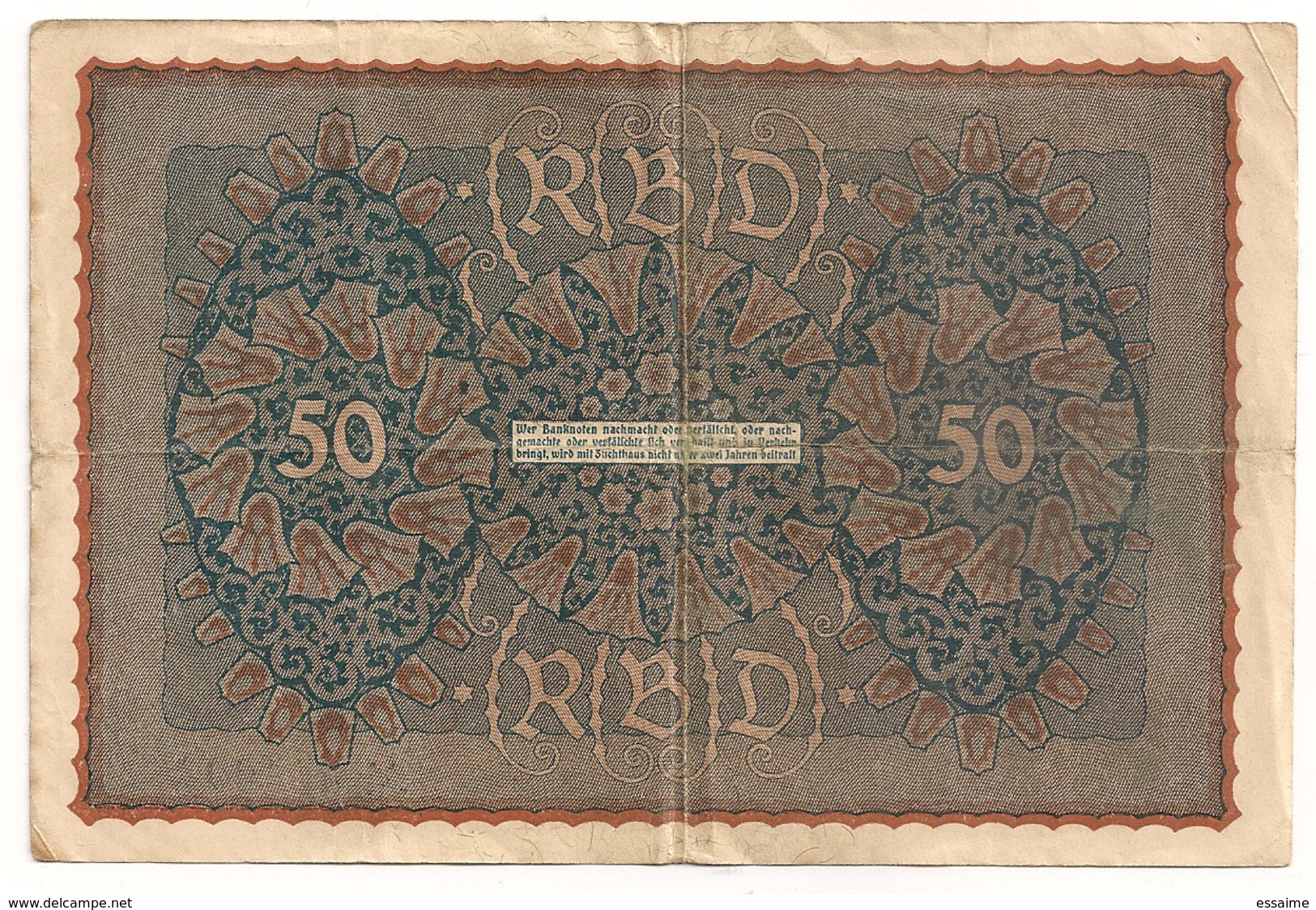 Allemagne. Reichsbanknote 50 Mark. Juin 1919 - 50 Mark