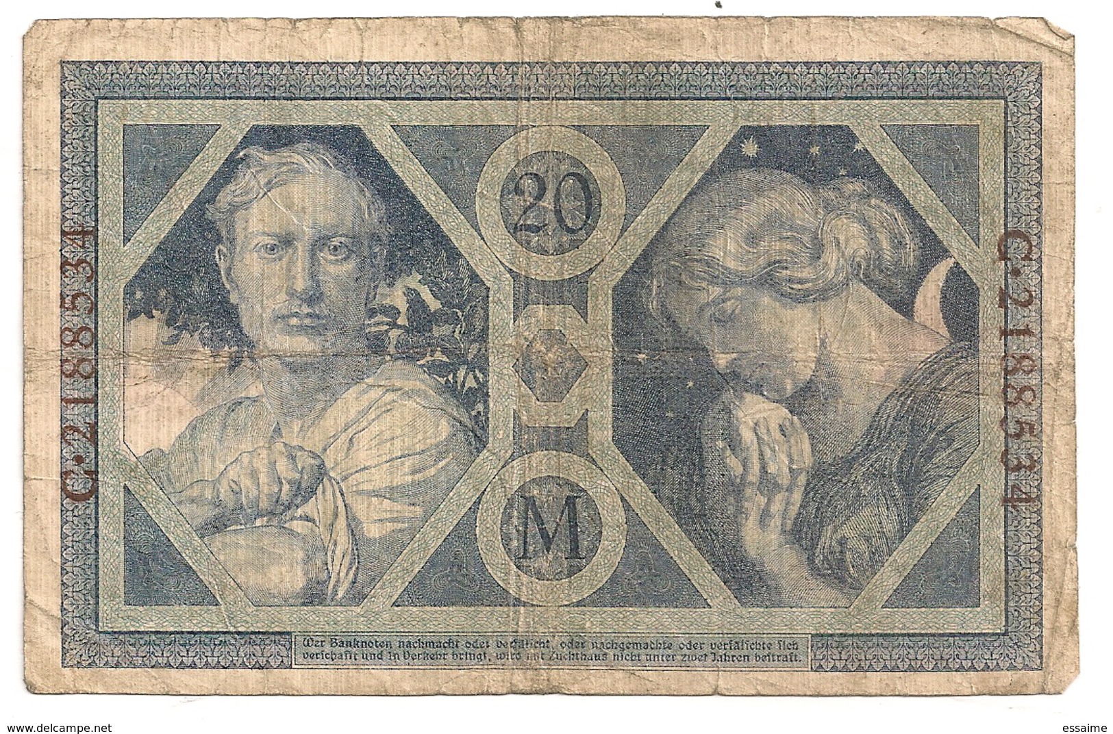 Allemagne. Reichsbanknote 20 Mark. Novembre 1915 - 20 Mark