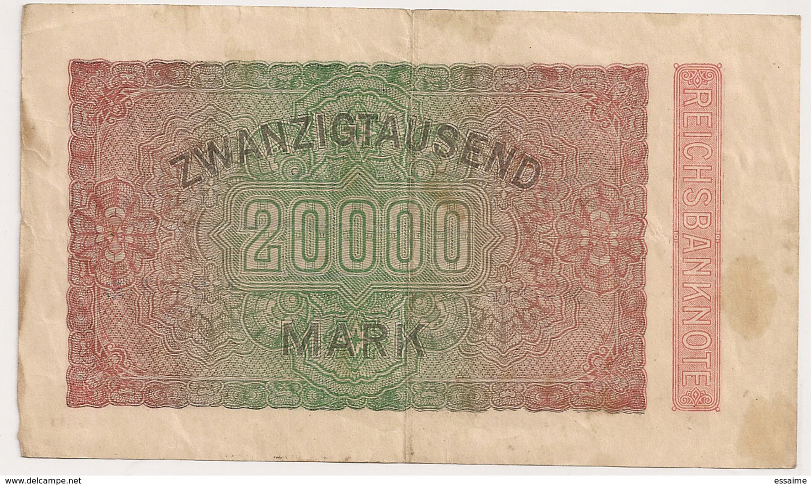 Allemagne. Reichsbanknote 20000 Mark. Février 1923 - 20.000 Mark