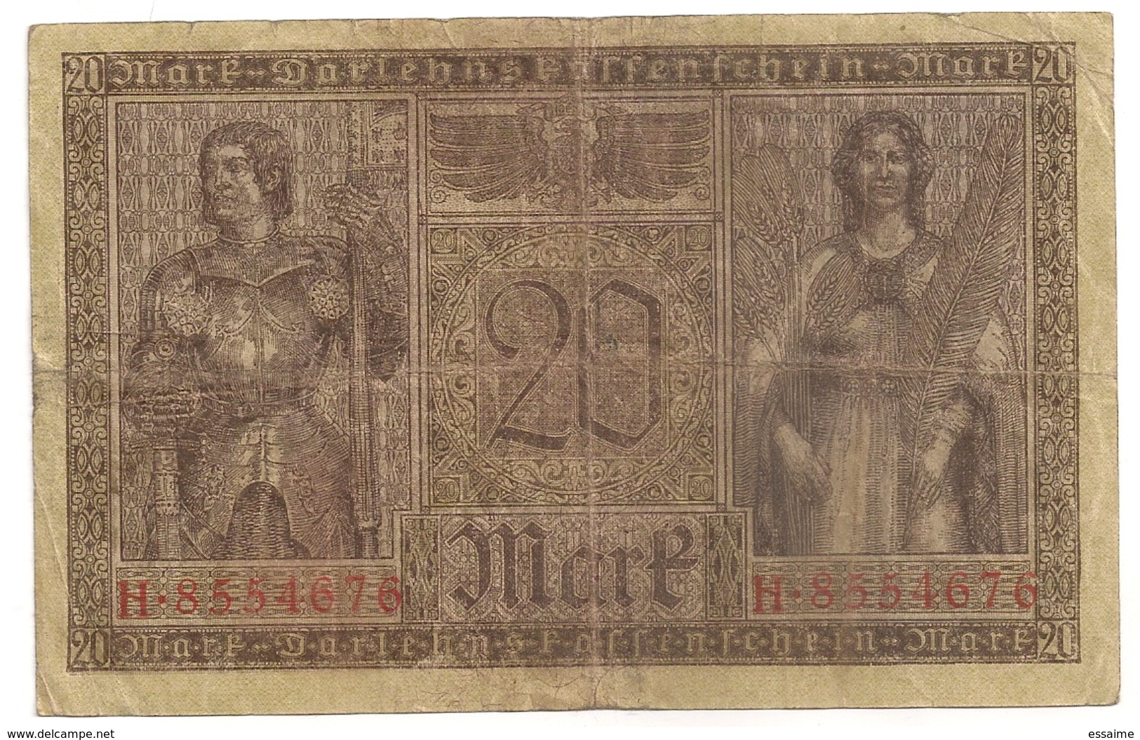 Allemagne. Reichsbanknote 20 Mark. Février 1918 - 20 Mark