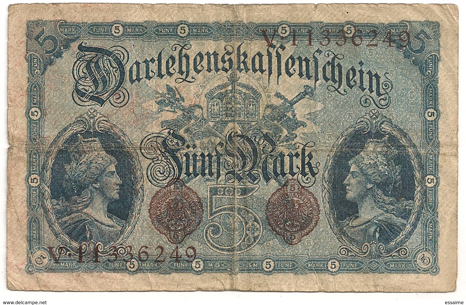 Allemagne. Reichsbanknote 5 Mark. Août 1914 - 5 Mark