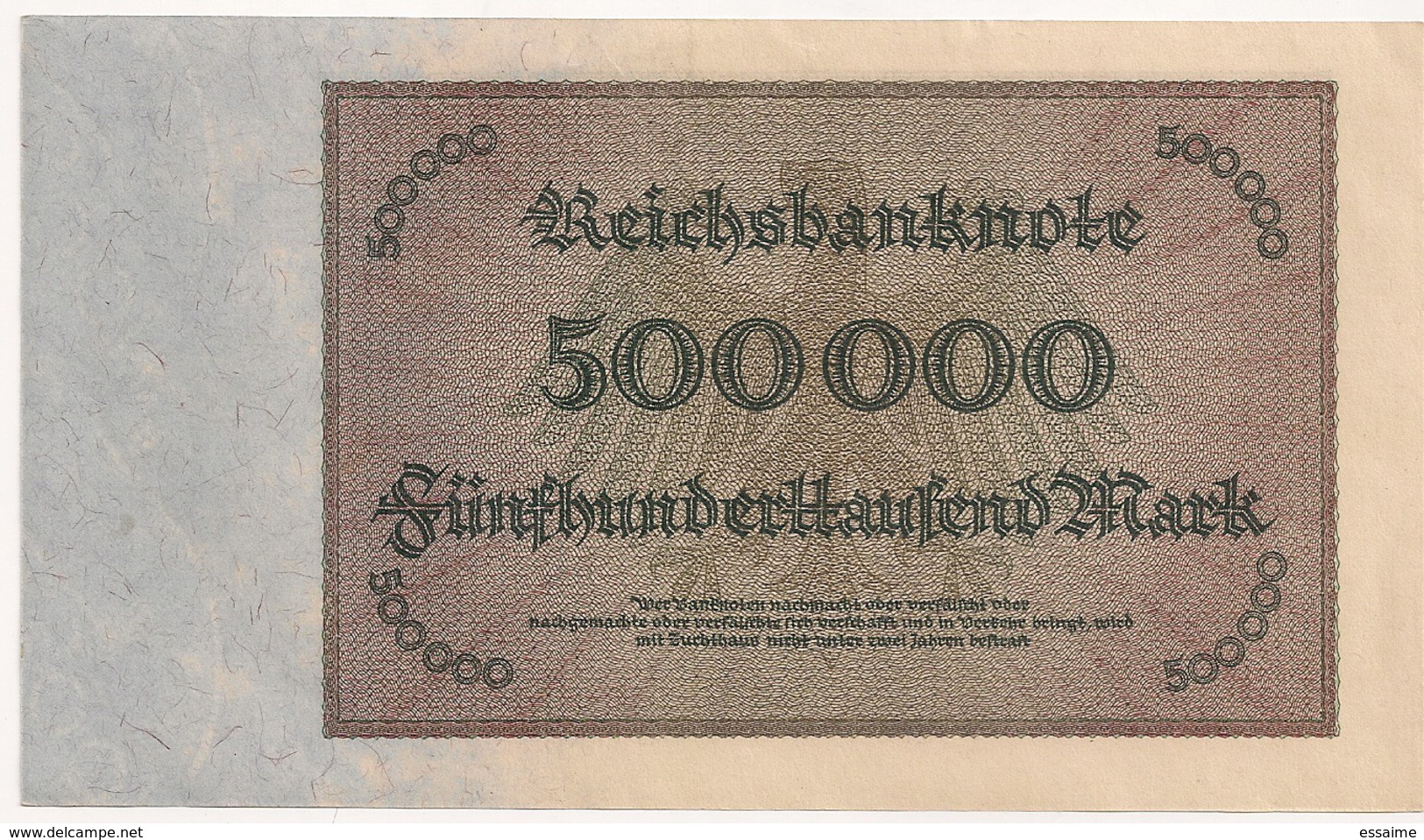 Allemagne. Reichsbanknote 500000 Mark. Mai 1923. état Neuf Mint - 500.000 Mark