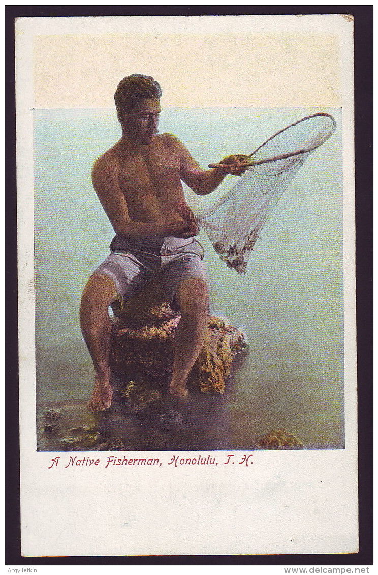 HAWAII FISHERMAN POSTCARD - Oceania