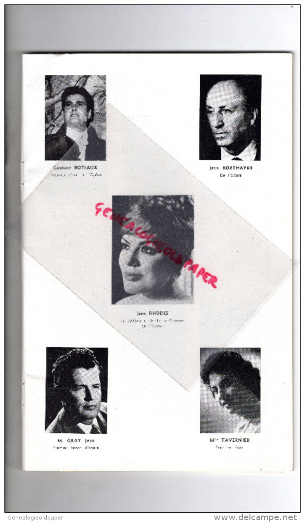 87 - LIMOGES - PROGRAMME THEATRE MUNICIPAL- PORTELLI-1963- CARMEN- JANE RHODES-OPERA-VALSES DE VIENNE-STRAUSS - Programmes