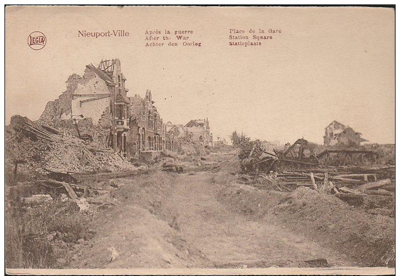 Nieuport  Nieuwpoort Statieplaats Place De La Gare Ruines 1914 - Nieuwpoort