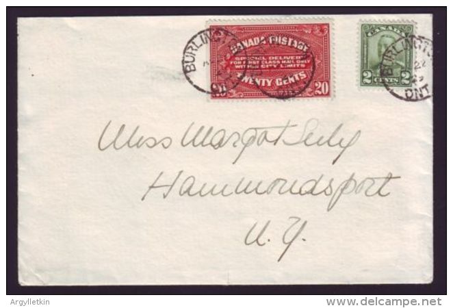 CANADA 1929 SPECIAL DELIVERY COVER - Enveloppes Commémoratives