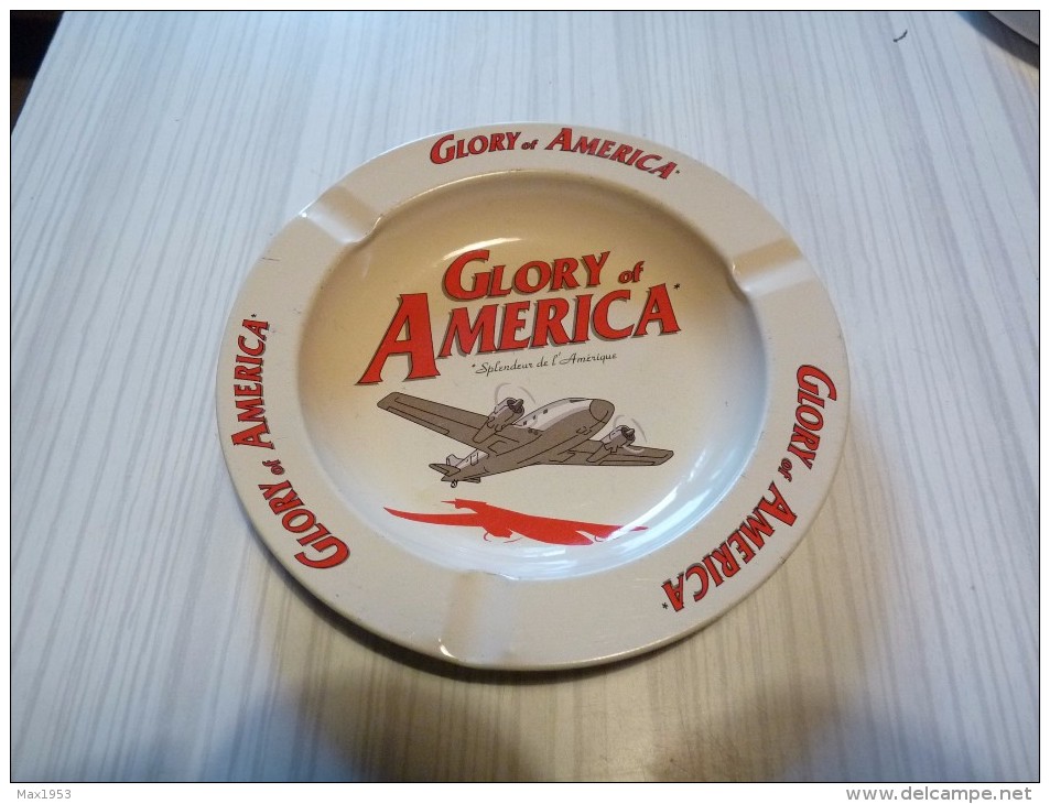 Cendrier Publicitaire: Glory Of America, Rond, Diàmètre 14 Cm, Ht: 15mm, Tôle - Cendriers