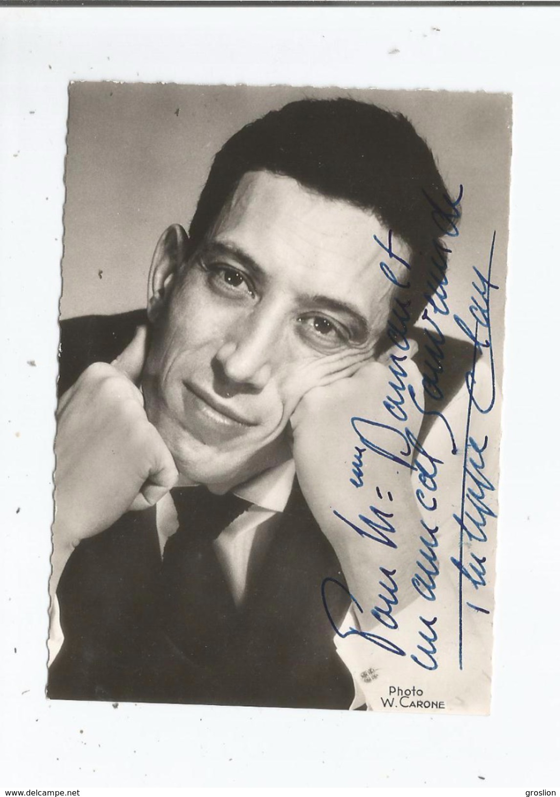 PHILIPPE CLAY CARTE AVEC AUTOGRAPHE - Sonstige & Ohne Zuordnung