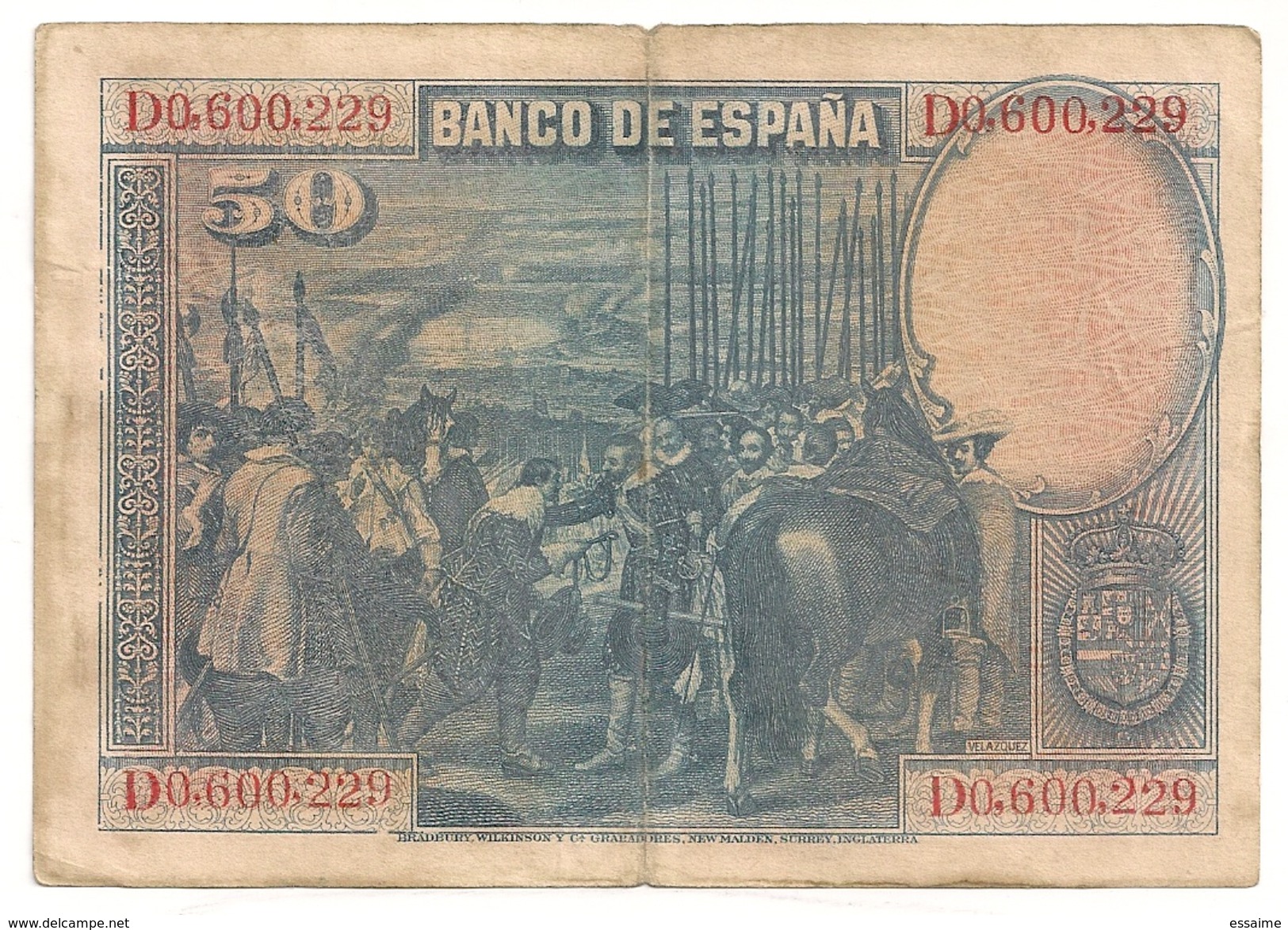 Espagne. 50 Pesetas. Août 1928 - 50 Peseten