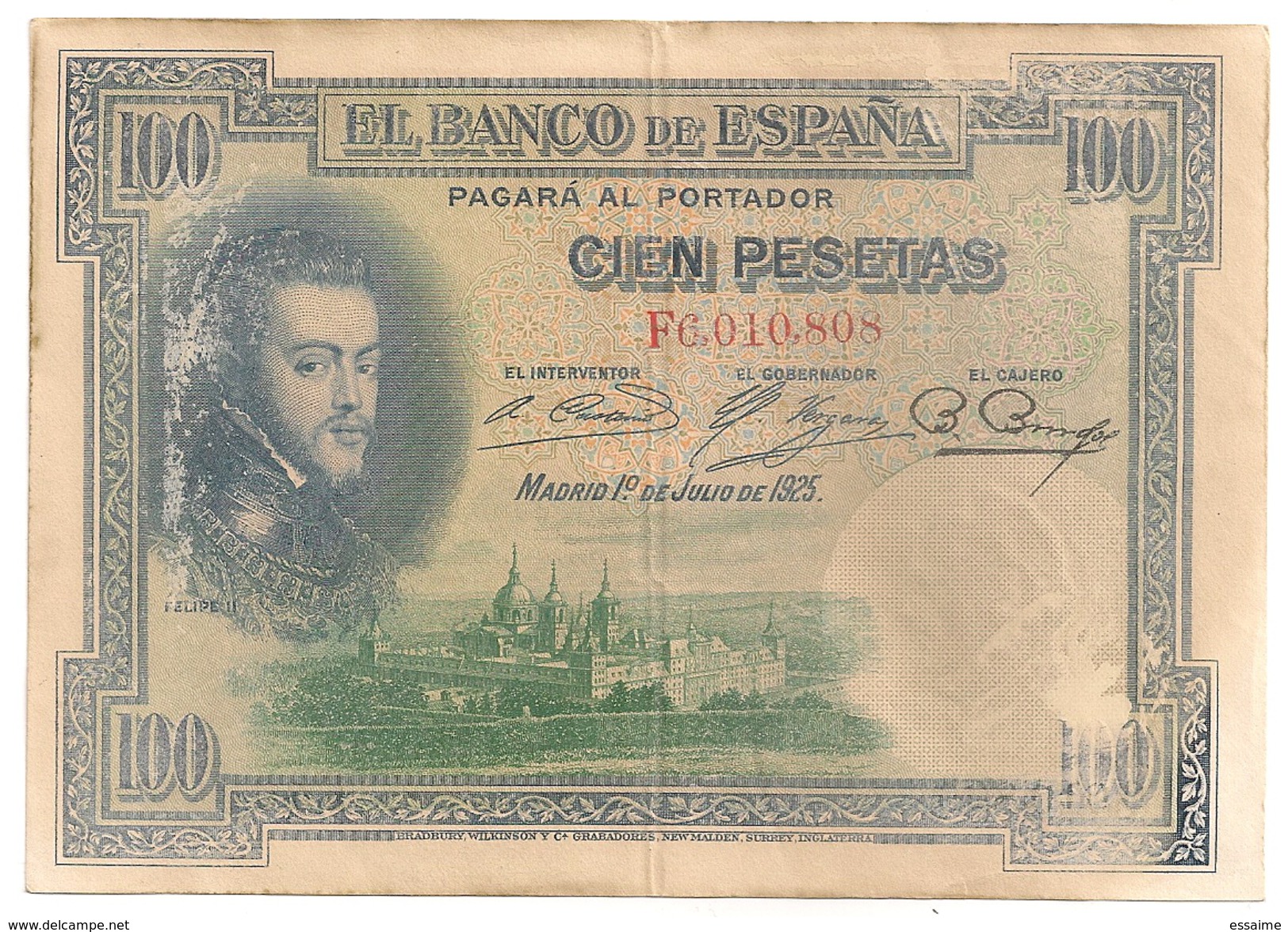 Espagne. 100 Pesetas. Juillet 1925 - 100 Pesetas