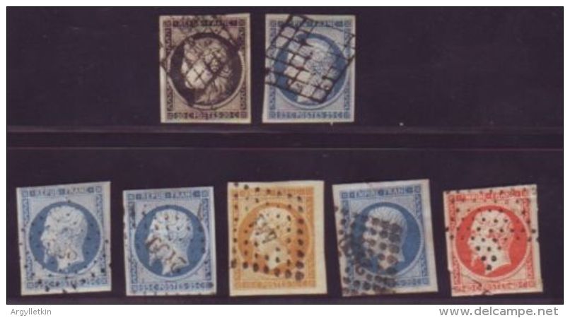 FRANCE 1849-61 USED SELECTION - Unclassified