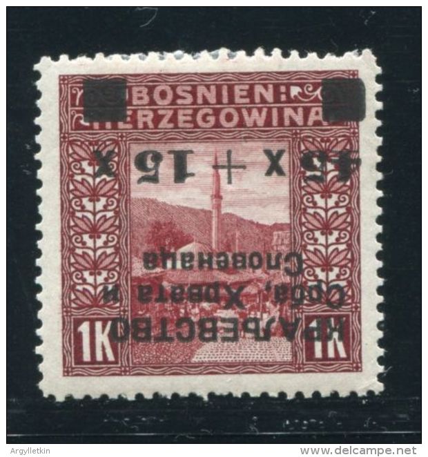 BOSNIA INVERTED OVERPRINT - Bosnien-Herzegowina