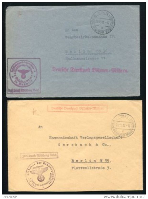 CZECH REPUBLIC GERMAN OCCUPATION WW2 EAGLES - Covers & Documents