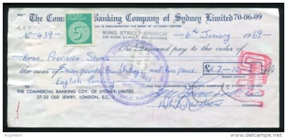 AUSTRALIA KENYA LION GB REVENUES 1969 - Revenue Stamps