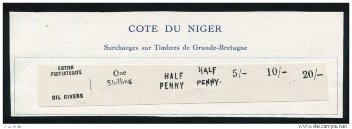 NIGER COASTS OVERPRINTS FOURNIER REPRODUCTIONS - Andere & Zonder Classificatie