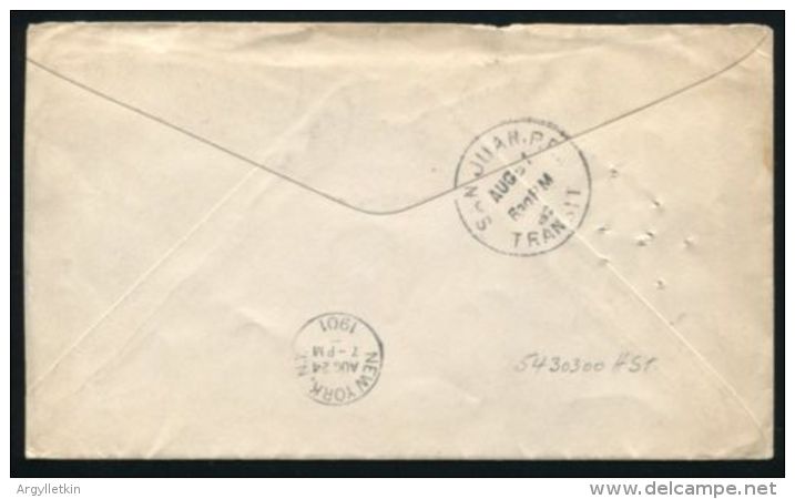 PUERTO RICO U.S. 1901 COVER AGUADILLA STATION - America (Other)