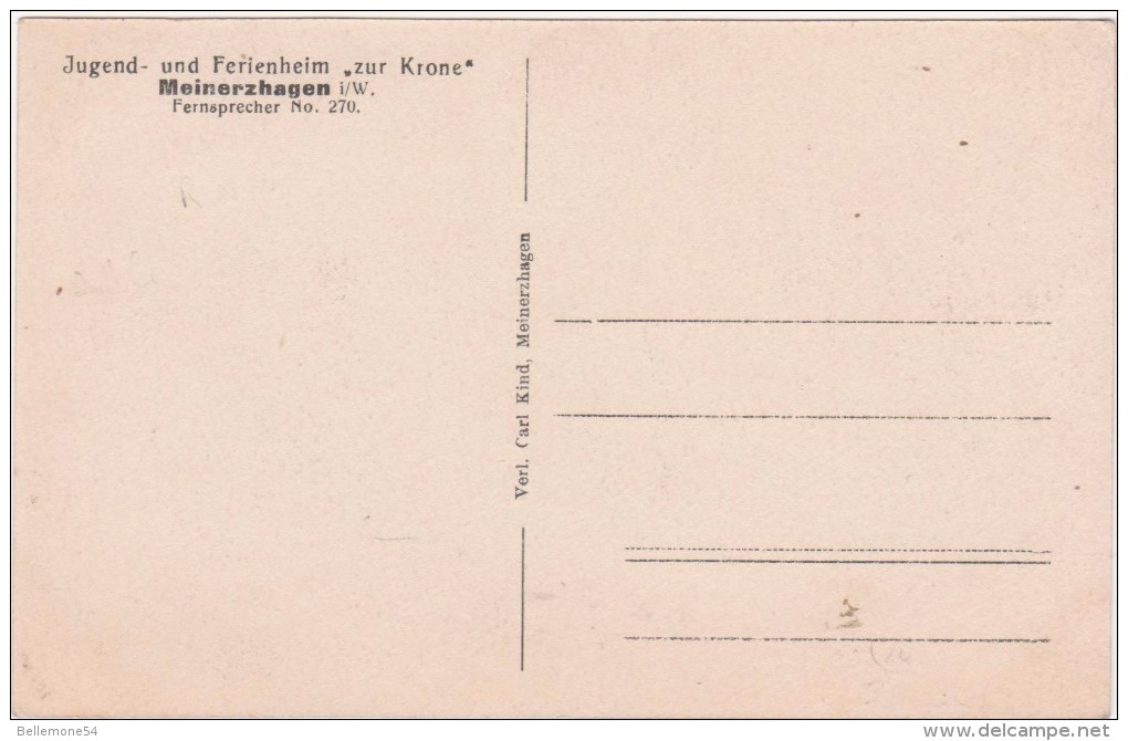 Cpa Allemagne- Meinerzhagen - JUGEND-UND FERIENHEIM "ZUR KRONE" (non Circulé Voir Scan Recto-verso) - Meinerzhagen