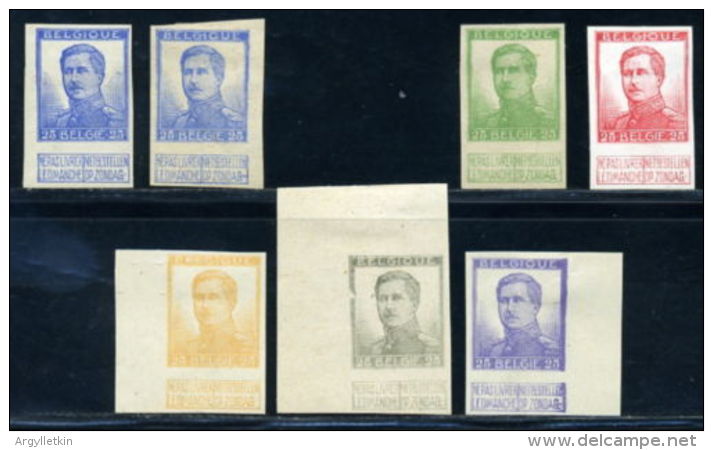 BELGIUM KING ALBERT 1 PROOFS - 1915-1920 Albert I