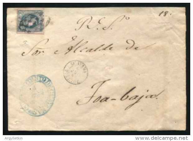 PUERTO RICO 1867 GUAYAMA TO TOA BAJA - Other & Unclassified